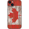 Canadian Flag Dark Wood iPhone 14 Plus Skin